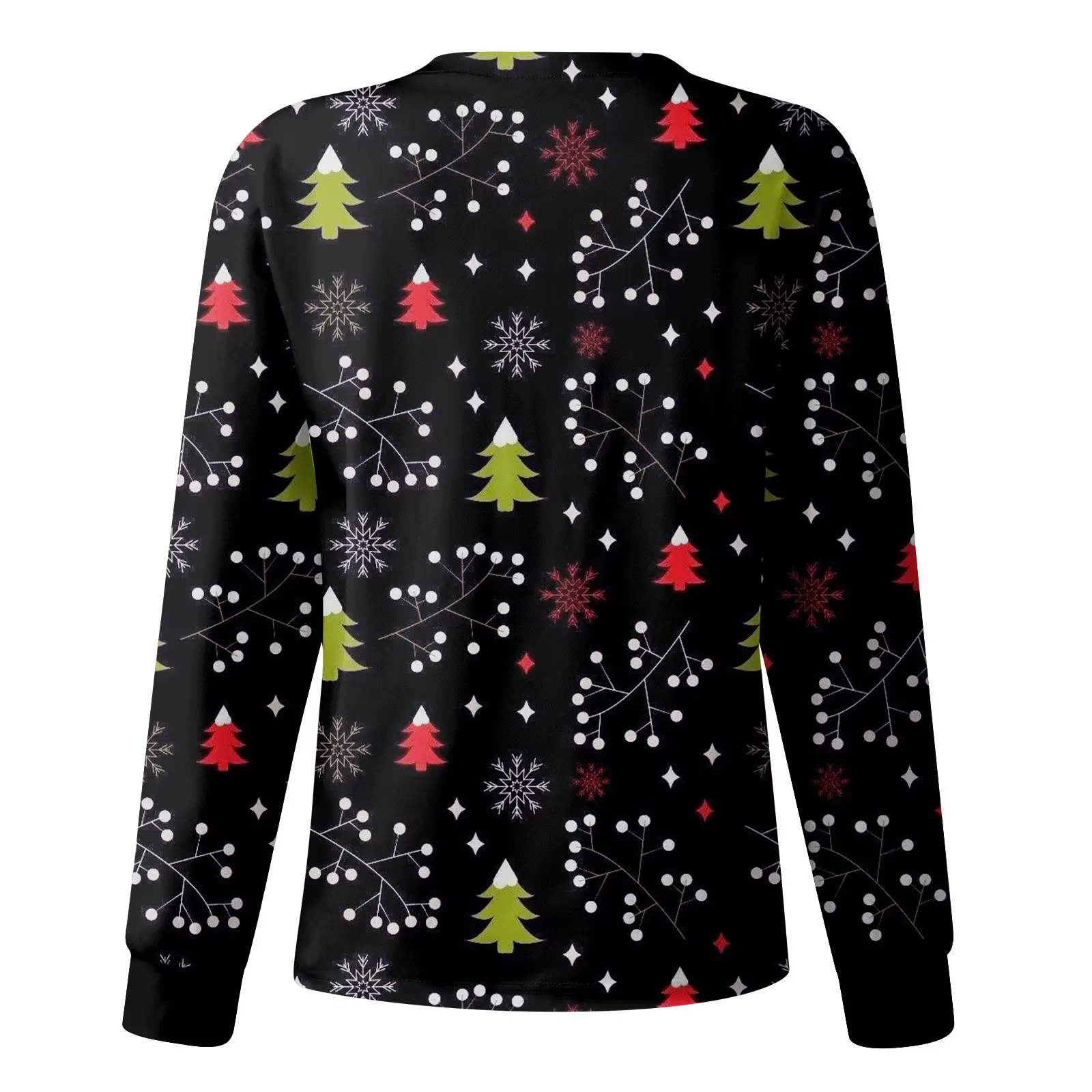 2022 Printed Crewneck Christmas Top for Women — feature 11