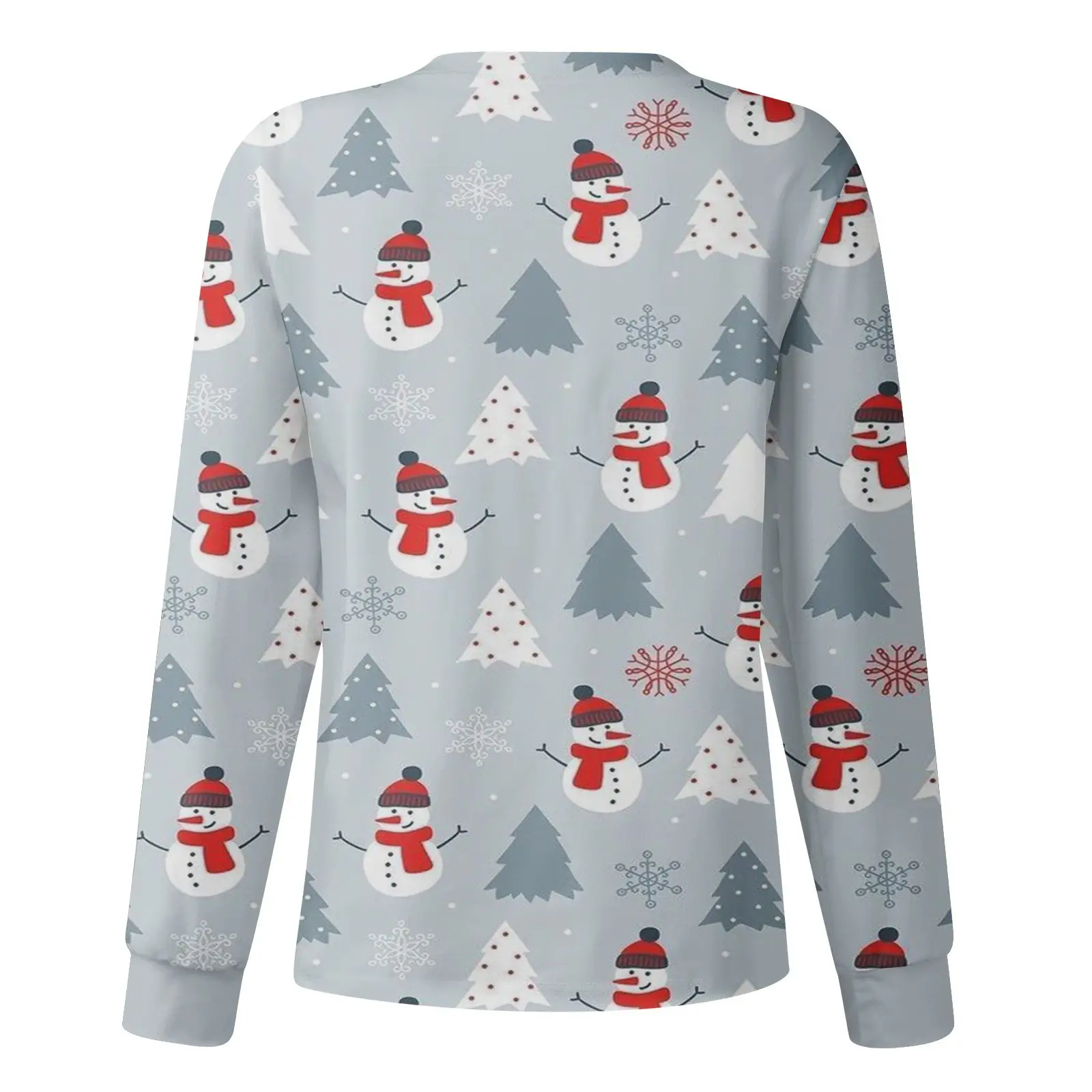 2022 Printed Crewneck Christmas Top for Women — feature 8