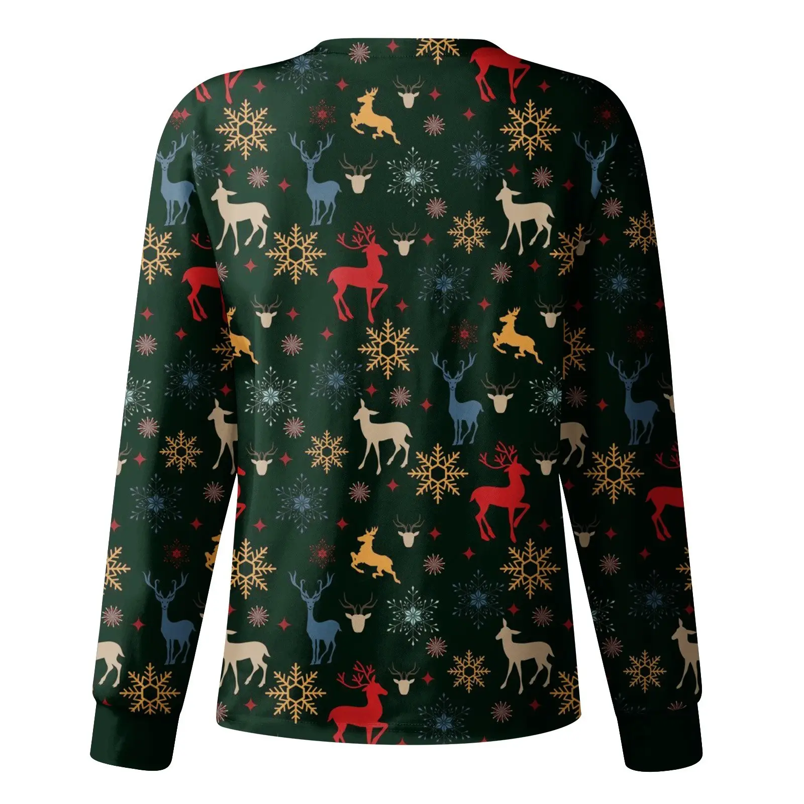 2022 Printed Crewneck Christmas Top for Women — feature 9