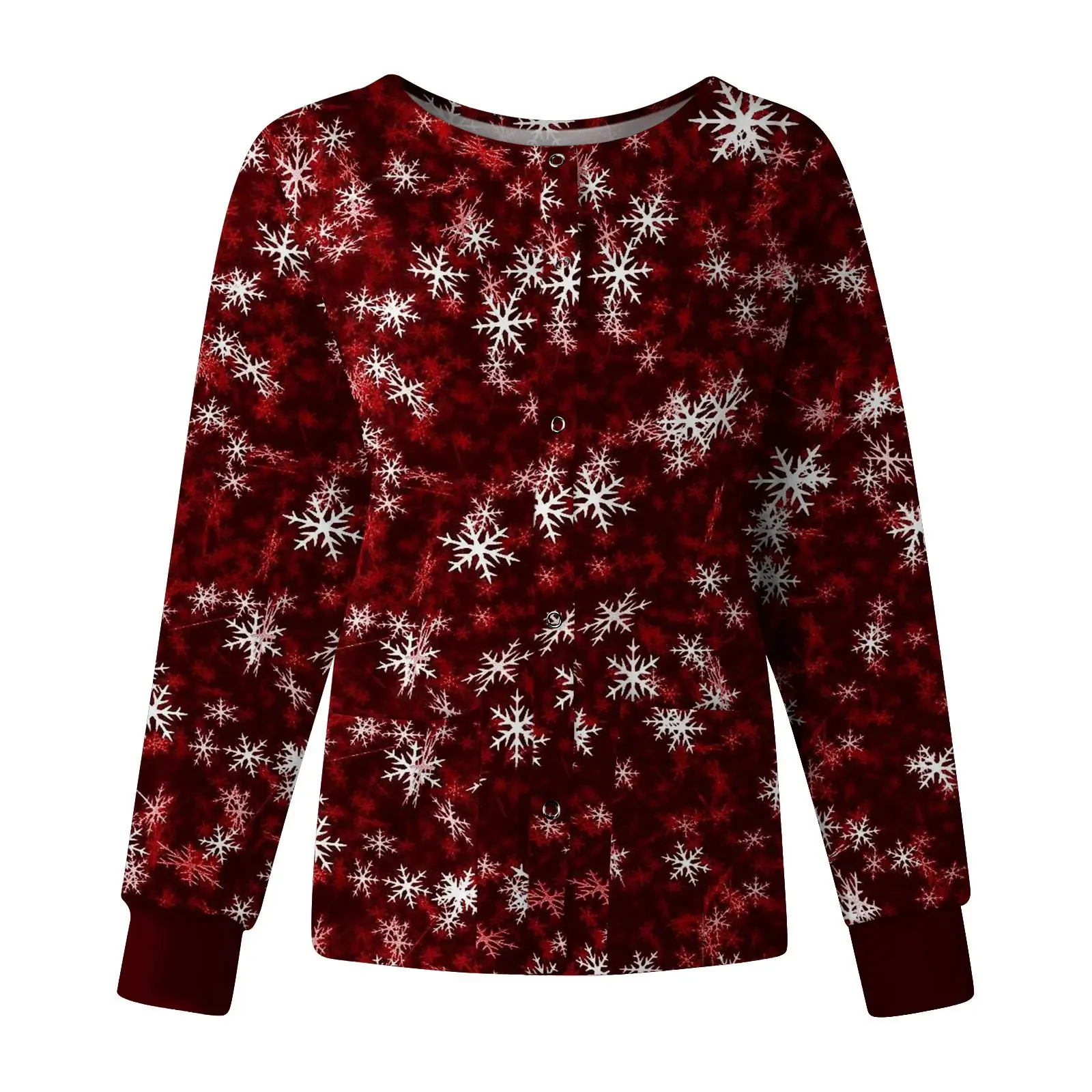 2022 Printed Crewneck Christmas Top for Women - Image 6