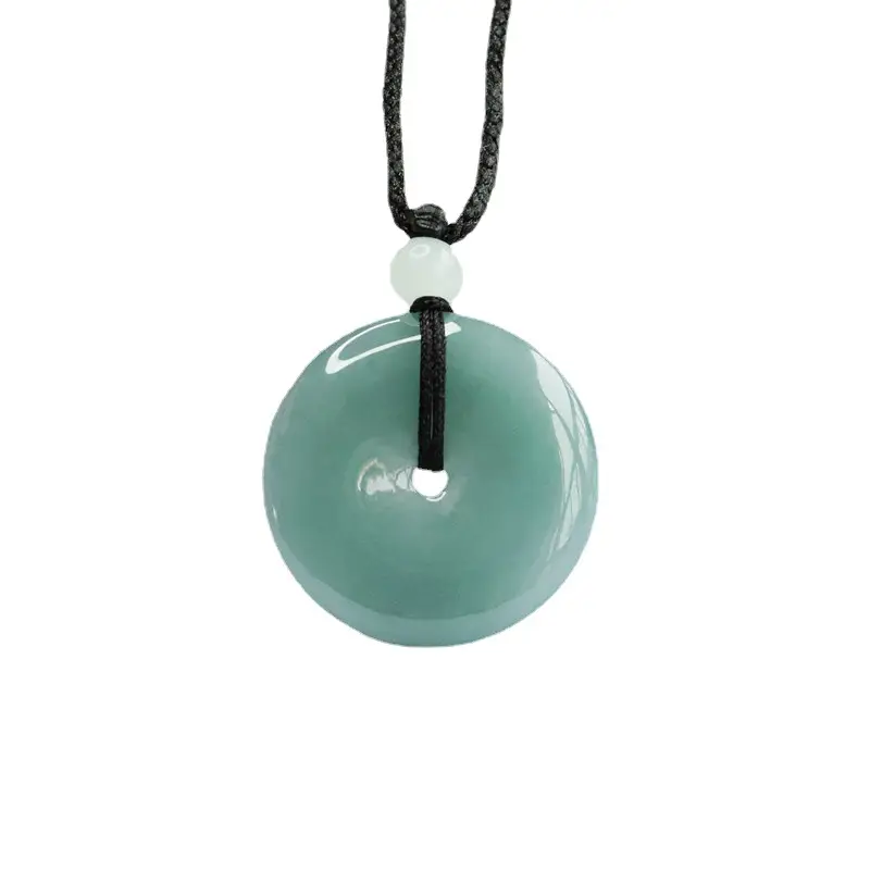 Natural Jade Pendant Blue Horizontal Safety Buckle - Image 6