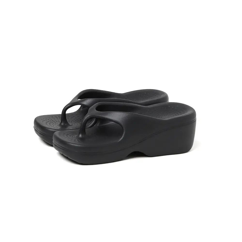 Chunky Platform Flip-Flops for Women, European and American Style, Trendy Barbie Pink Eva Thong Sandals with Thick Soles for Height Increase - Image 4