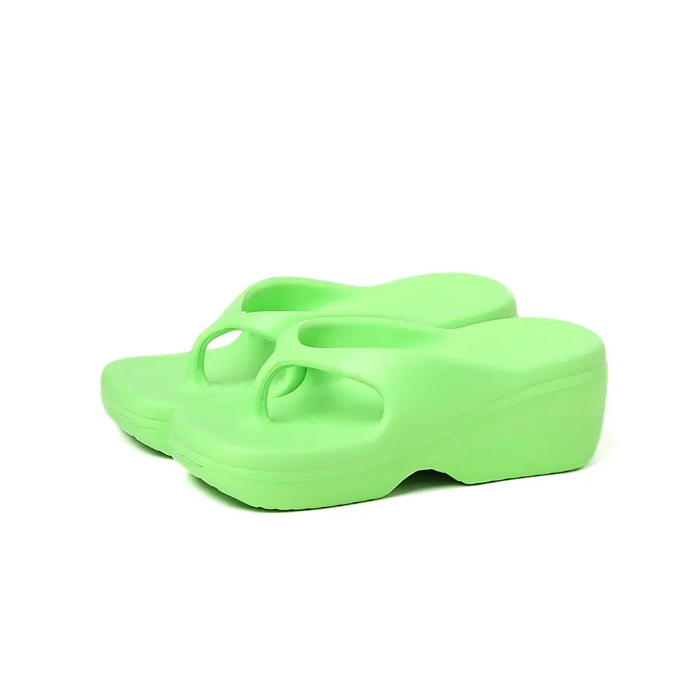 Chunky Platform Flip-Flops for Women, European and American Style, Trendy Barbie Pink Eva Thong Sandals with Thick Soles for Height Increase - Image 5