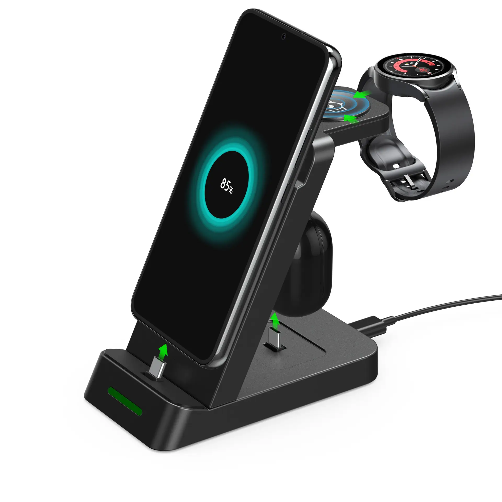 Three-In-One Phone Earphone with Fast Wireless Charging - Image 7