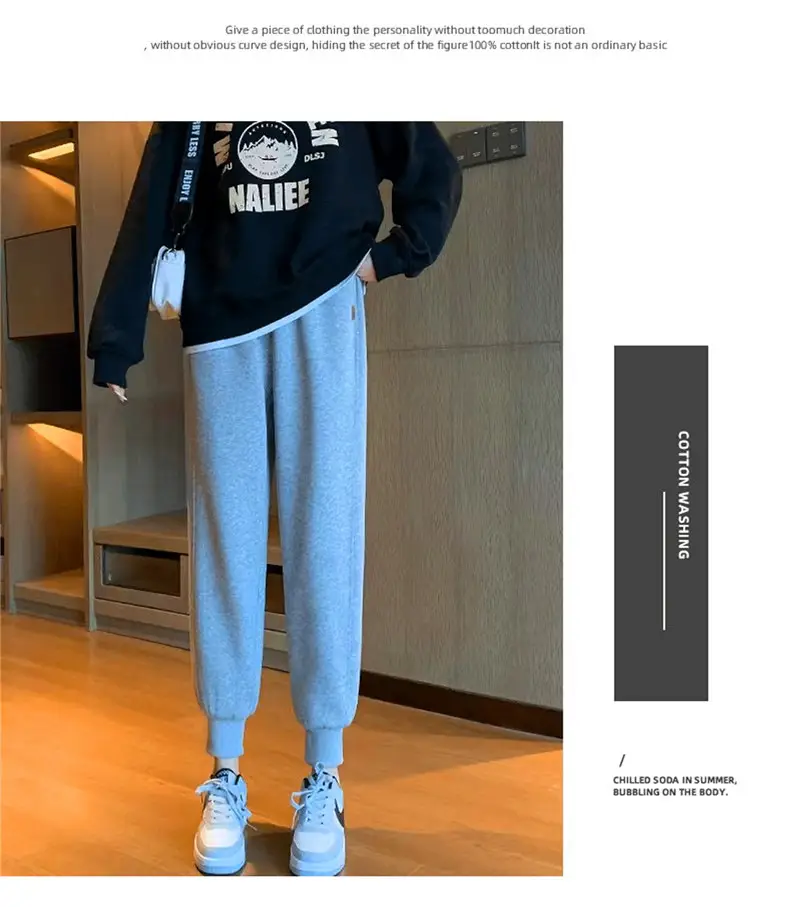 Women Fleece Lined Loose Toe Pants Black — feature 16
