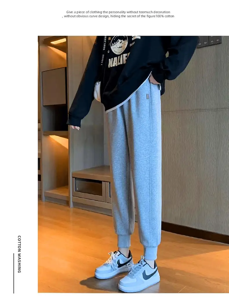 Women Fleece Lined Loose Toe Pants Black — feature 18