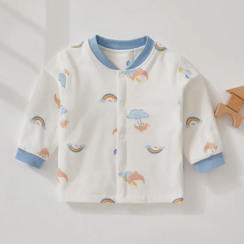Baby Cotton Padded Coat Girls Winter Orange Trim - Image 6