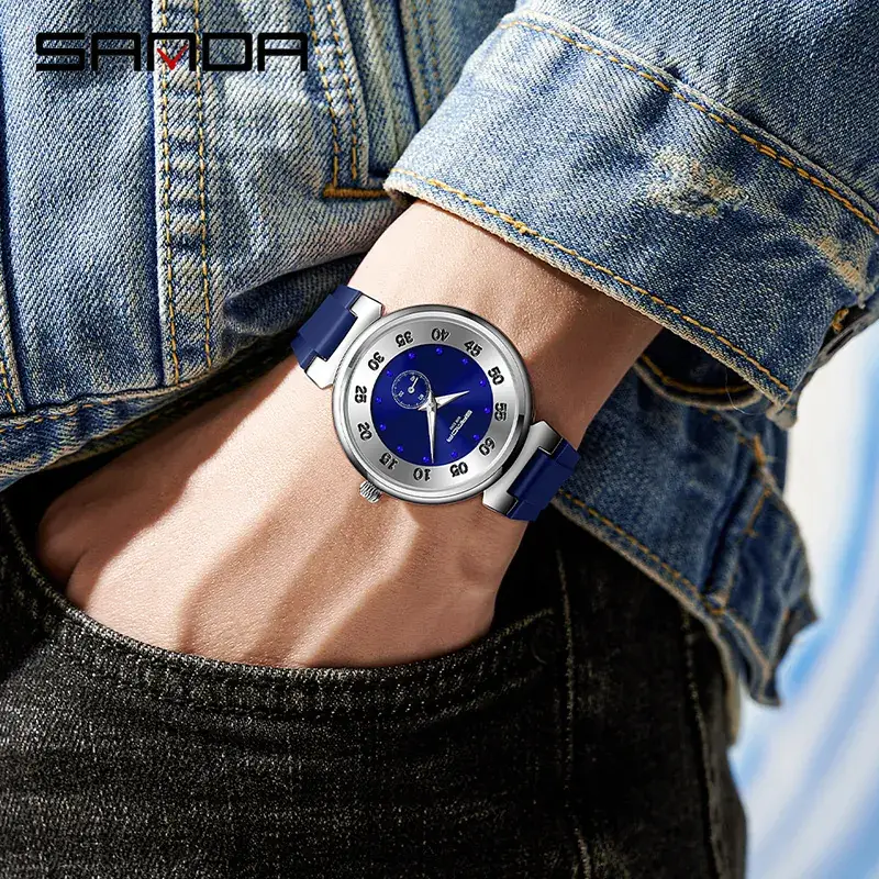 Sanda Black Midnight Light Waterproof Men's Watch - Image 11