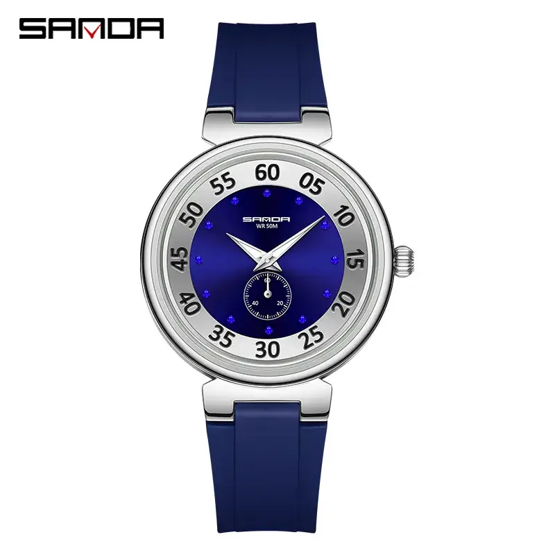 Sanda Black Midnight Light Waterproof Men's Watch - Image 8