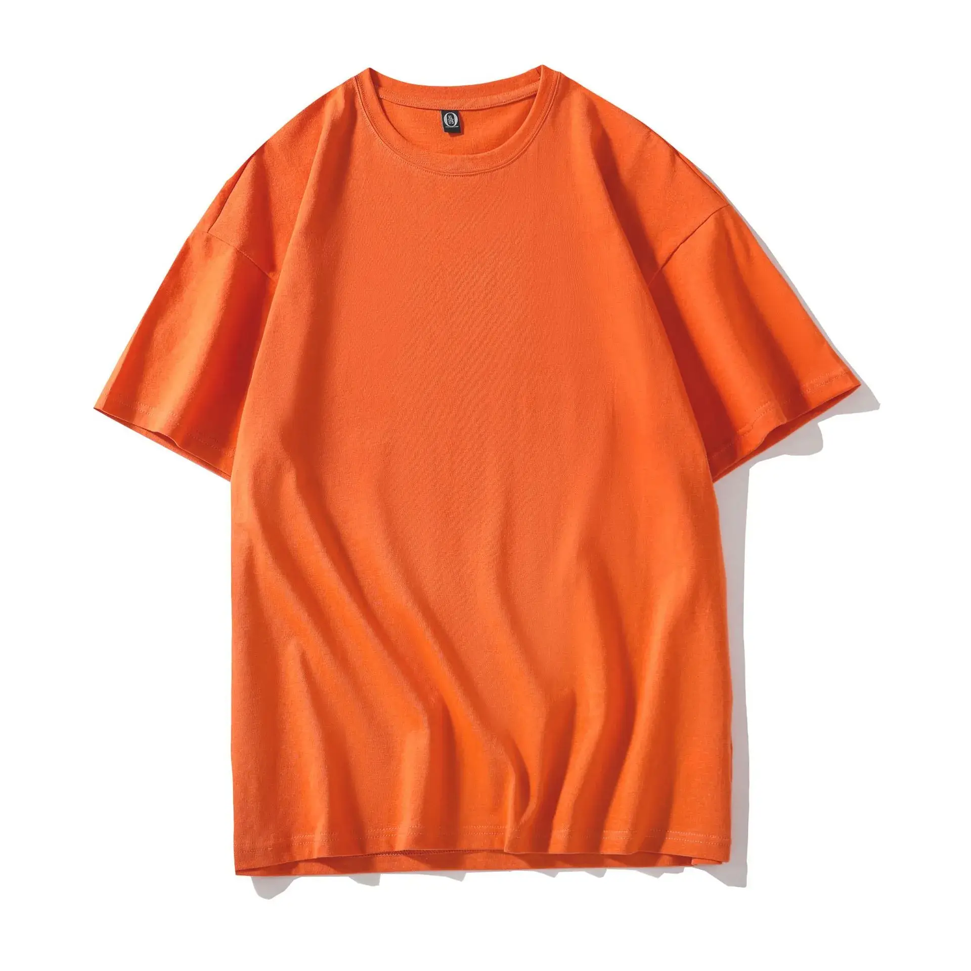 200g Cotton Round Neck Short Sleeve T-Shirt with Logo Print - Image 43