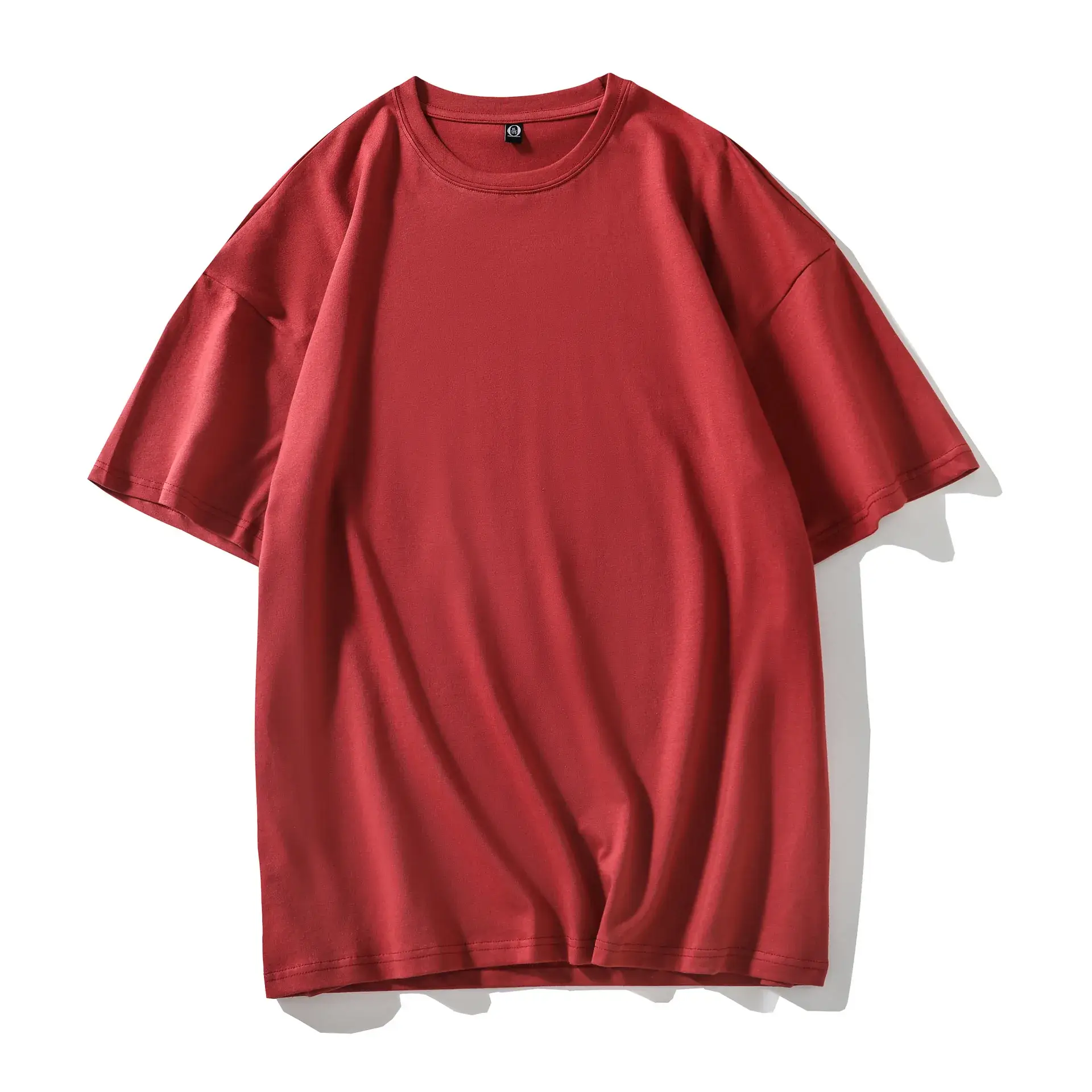 200g Cotton Round Neck Short Sleeve T-Shirt with Logo Print - Image 11