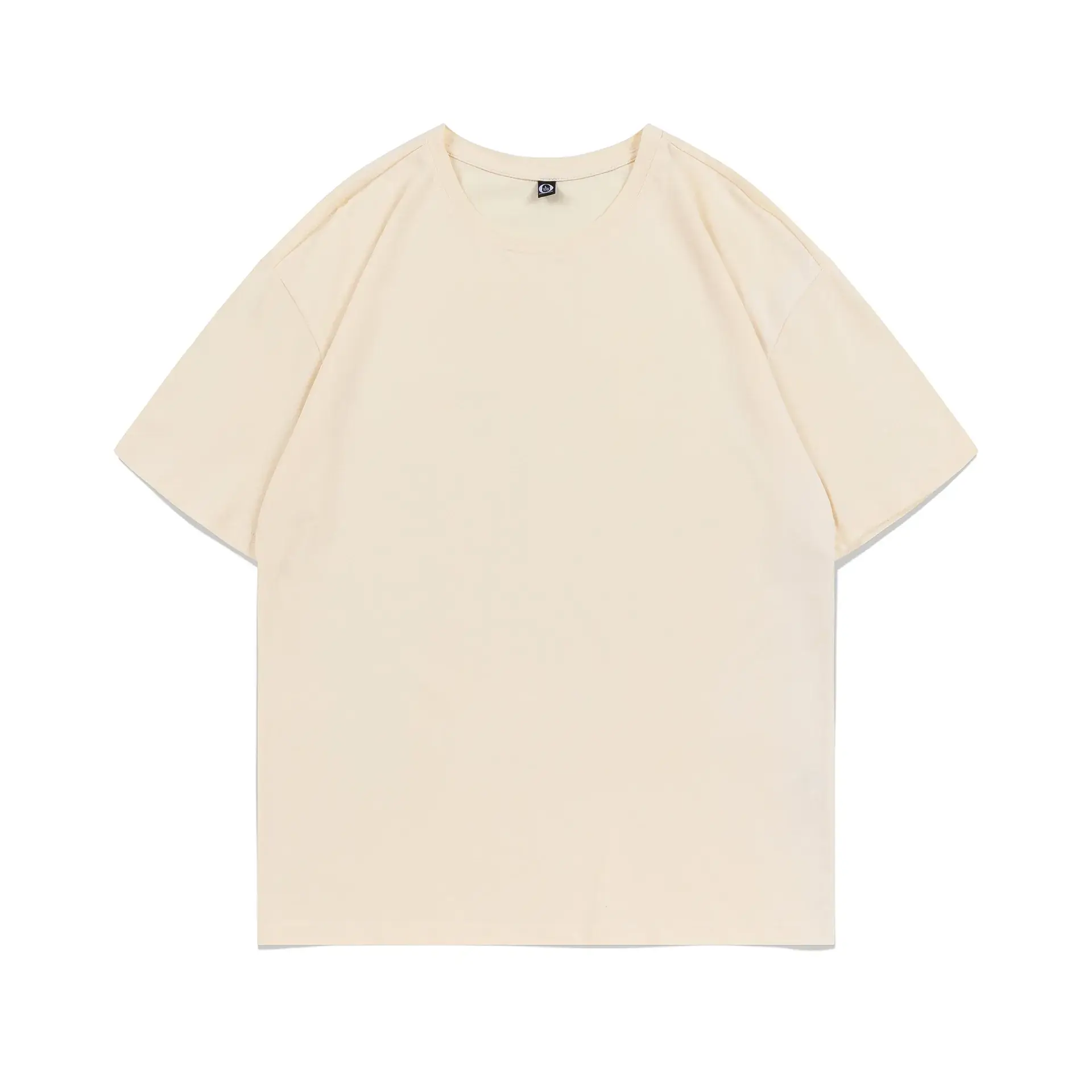 200g Cotton Round Neck Short Sleeve T-Shirt with Logo Print - Image 2
