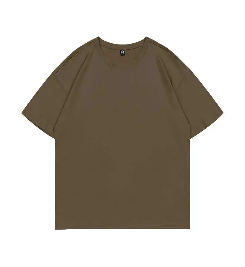 200g Cotton Round Neck Short Sleeve T-Shirt with Logo Print - Image 25