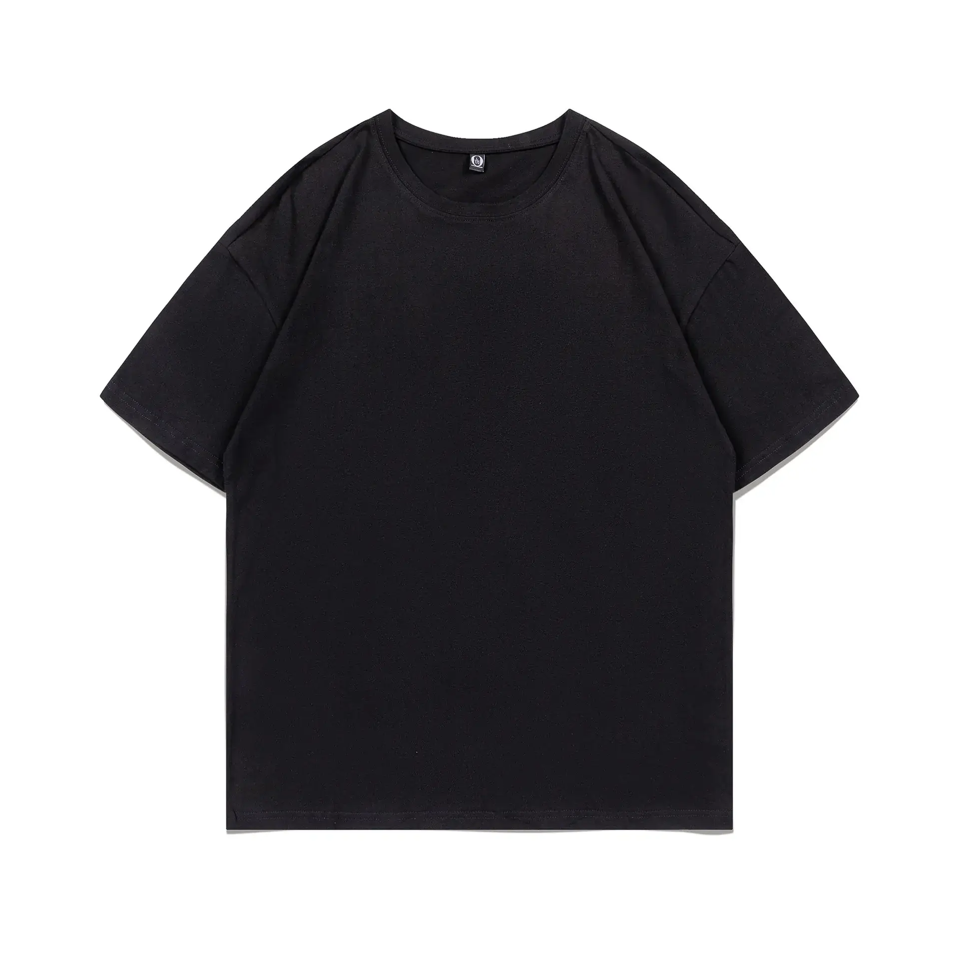 200g Cotton Round Neck Short Sleeve T-Shirt with Logo Print - Image 4