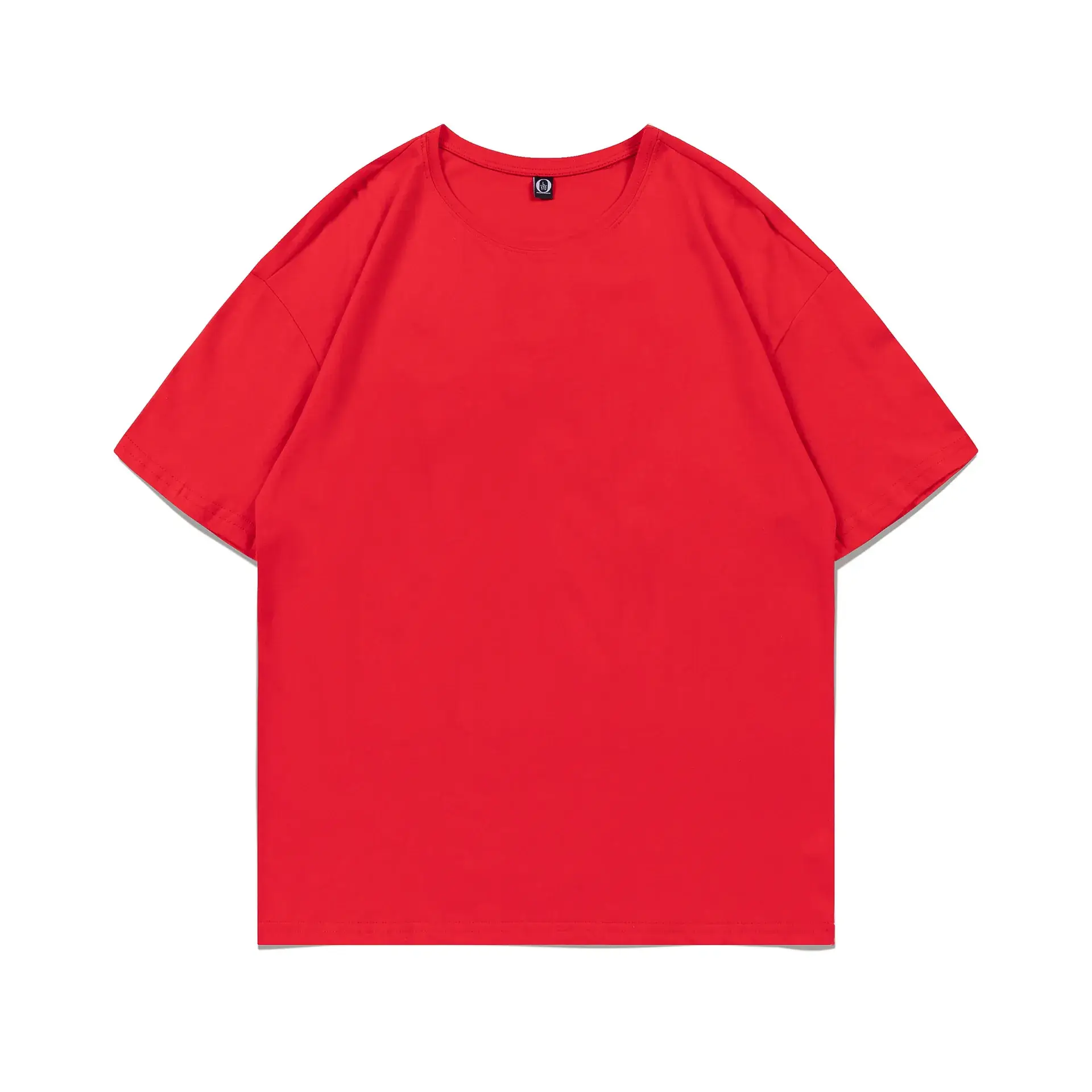 200g Cotton Round Neck Short Sleeve T-Shirt with Logo Print - Image 5