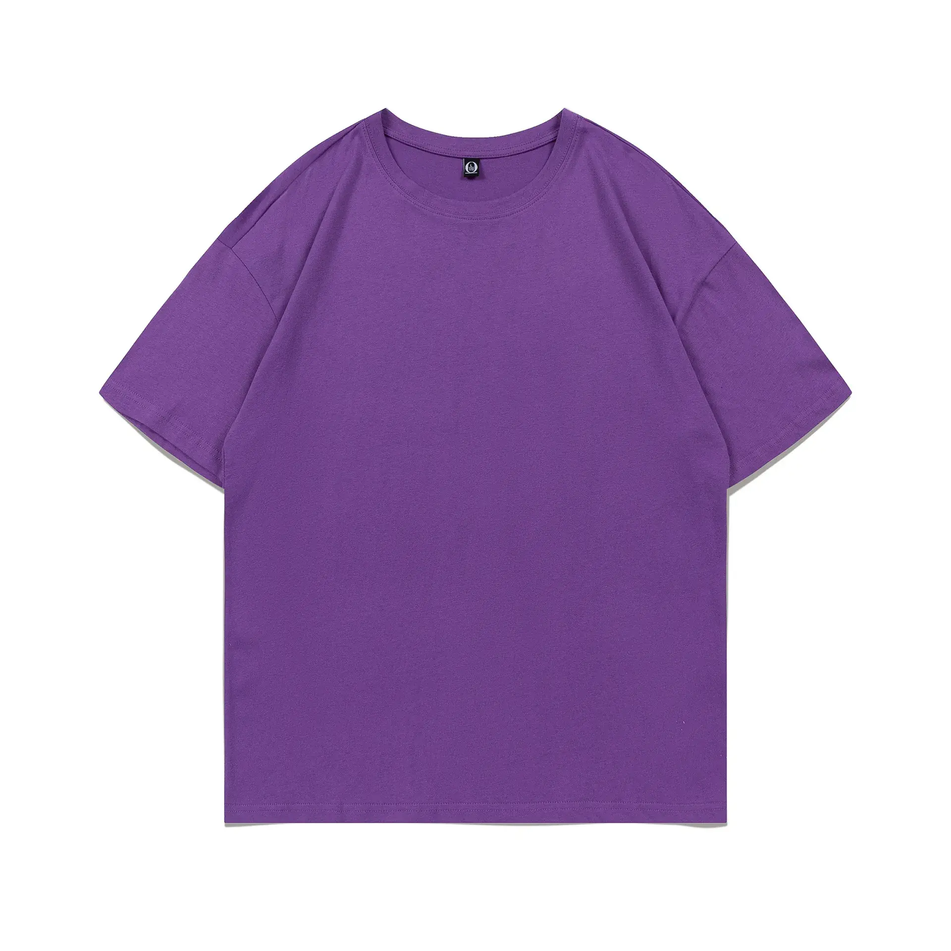 200g Cotton Round Neck Short Sleeve T-Shirt with Logo Print - Image 9