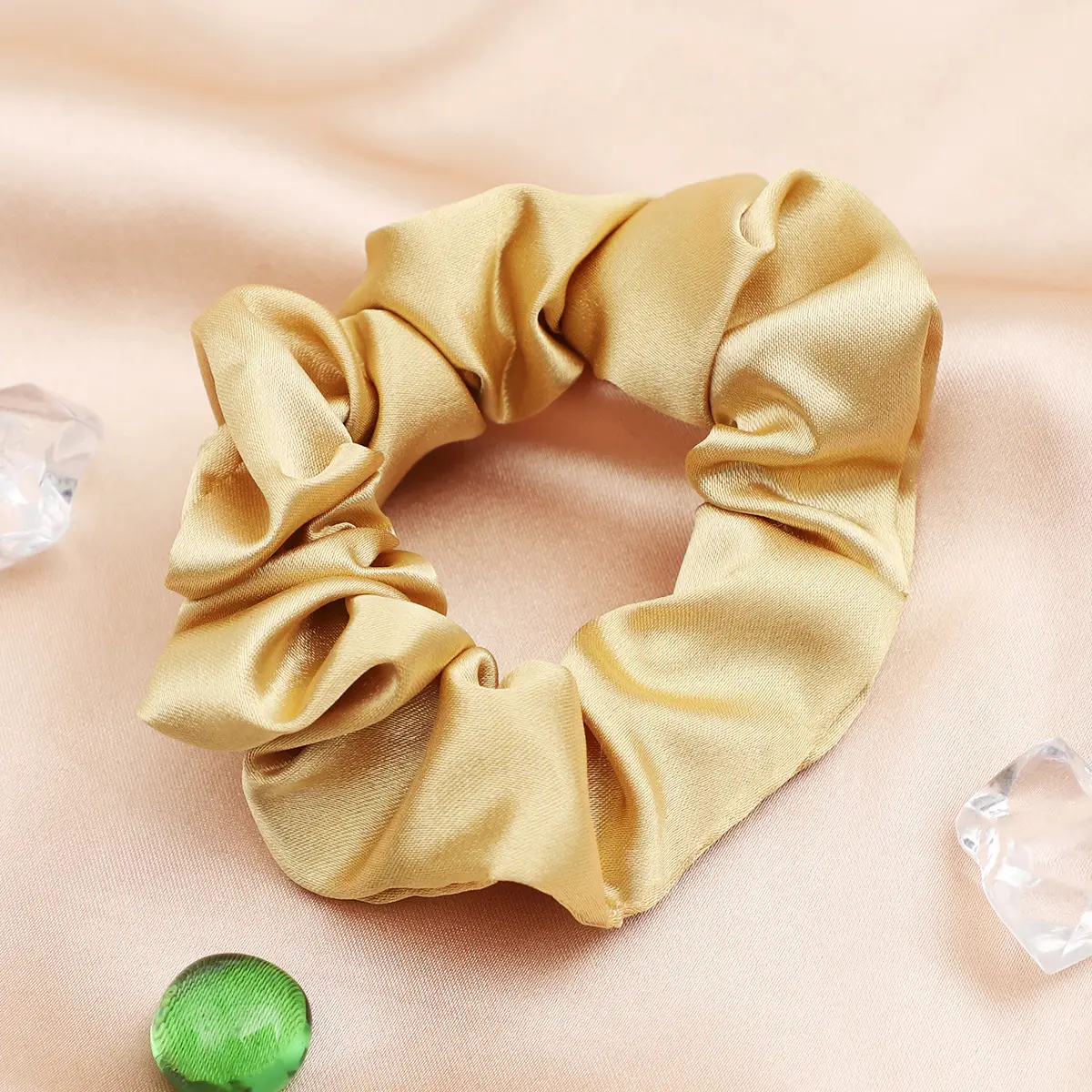 Golden Silk Hair Scrunchies for Women 2024 - Image 15