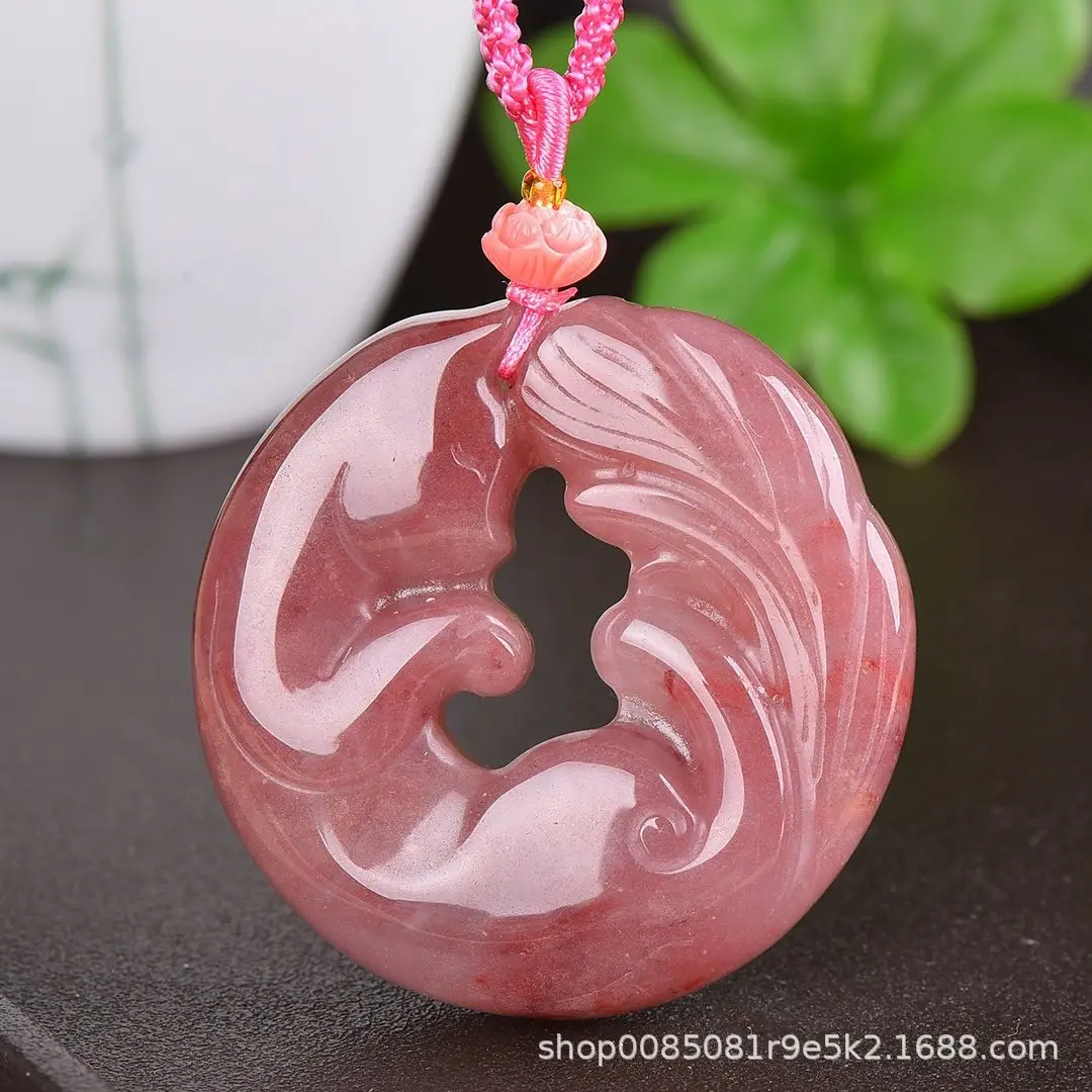 Jade Necklace Set with Heart & Fortune Design