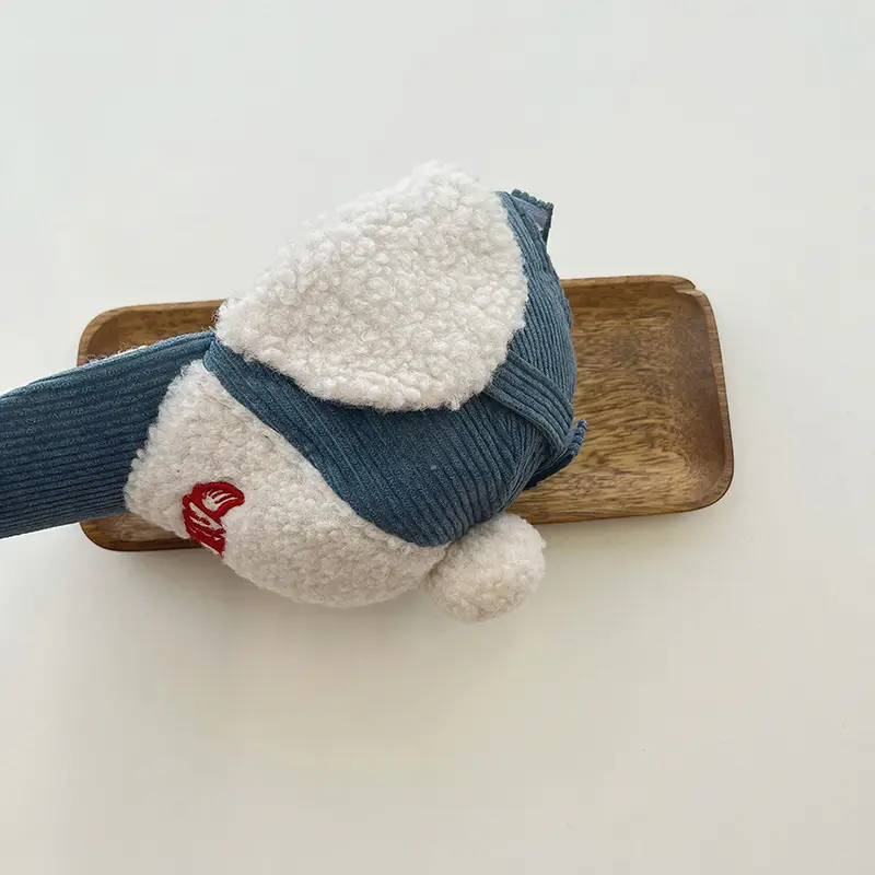 Kids Letter Ear Protector Baseball Cap 6 Colors - Image 5