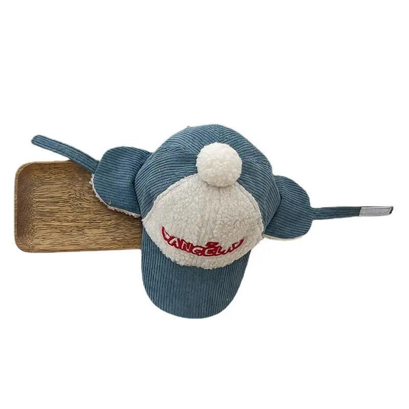 Kids Letter Ear Protector Baseball Cap 6 Colors - Image 6