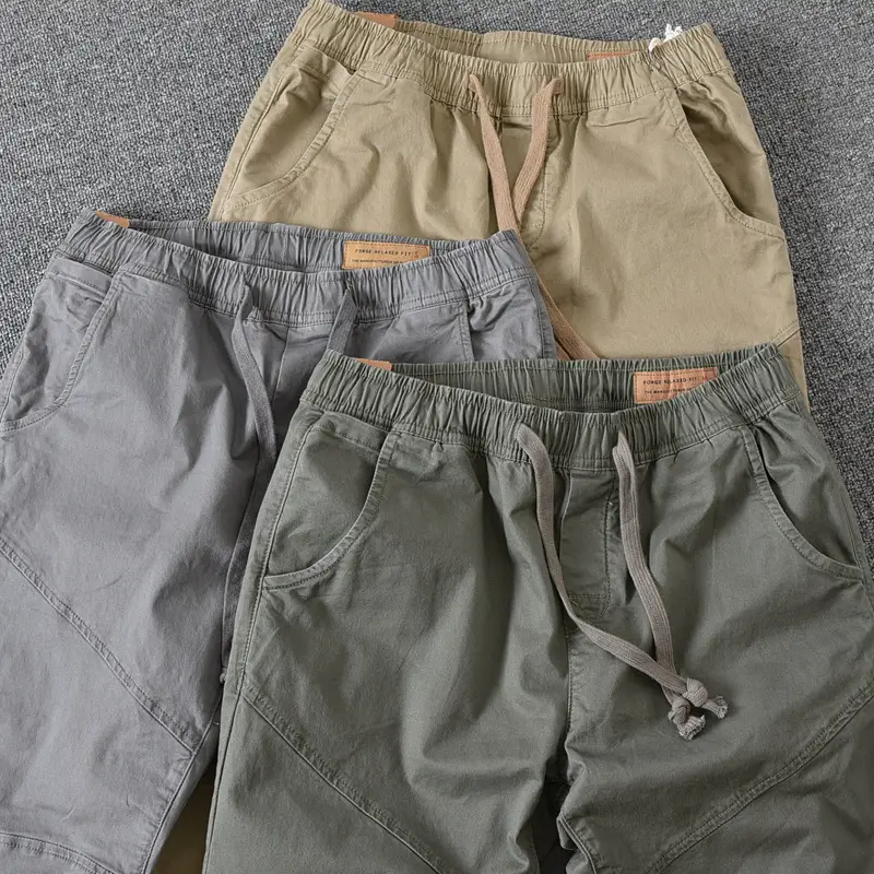 Japanese Style Men's Drawstring Leggings Pants Summer - Image 6