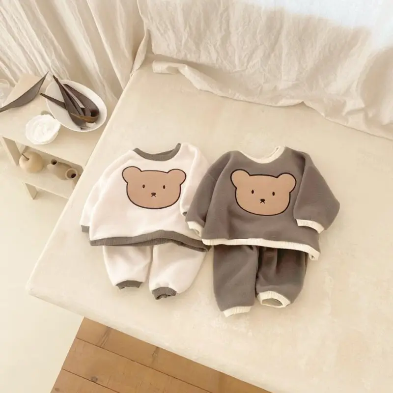 Baby Bear Sweater Set Two-Piece Autumn Winter Suit