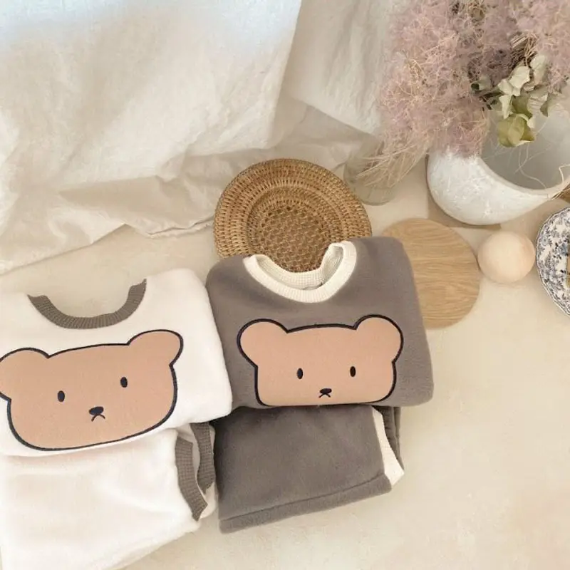 Baby Bear Sweater Set Two-Piece Autumn Winter Suit