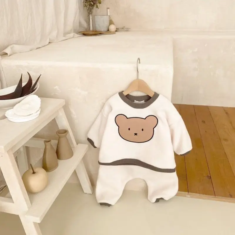 Baby Bear Sweater Set Two-Piece Autumn Winter Suit