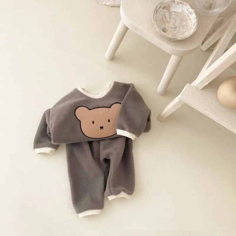 Baby Bear Sweater Set Two-Piece Autumn Winter Suit