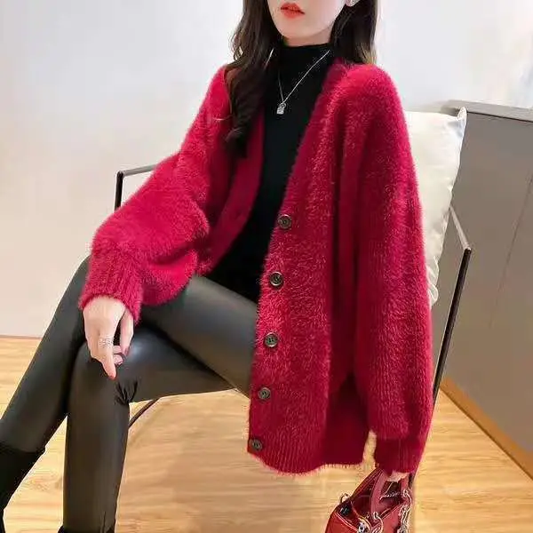 2025 Knitted Cardigan for Women Large Size - Image 3