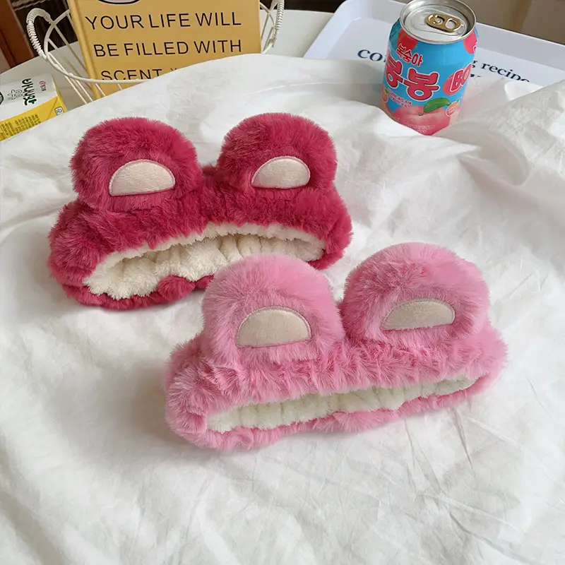 Strawberry Bear Plush Hair Band for Girls - Image 6