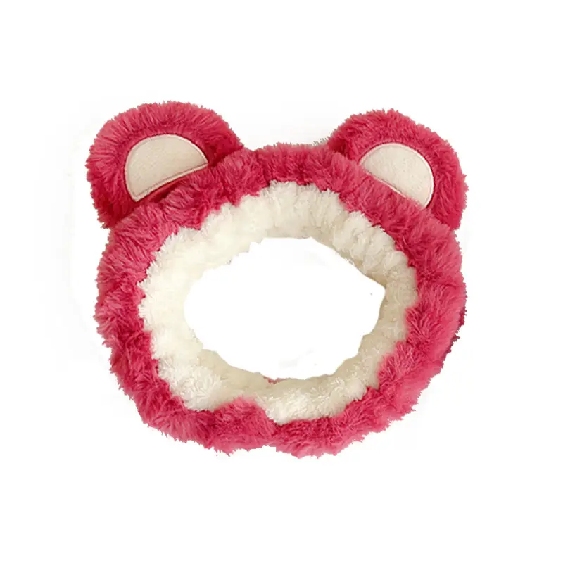 Strawberry Bear Plush Hair Band for Girls - Image 8
