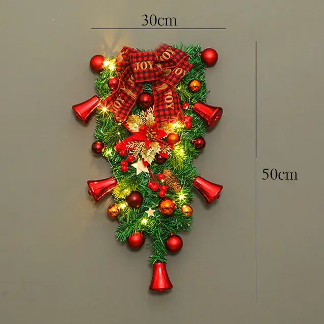 Christmas Ball Wreath with Lights Wall Decor 40cm - Image 12