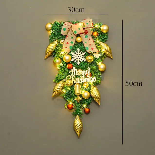 Christmas Ball Wreath with Lights Wall Decor 40cm - Image 13