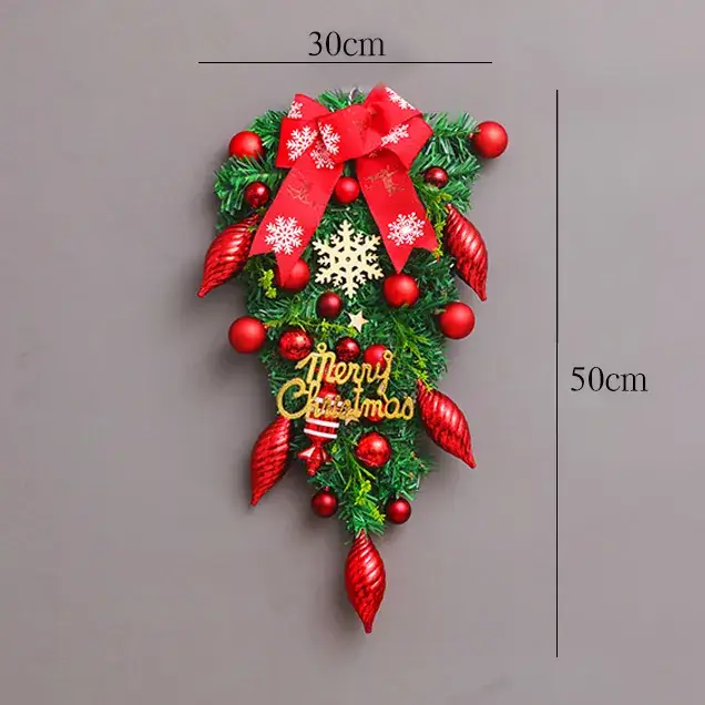 Christmas Ball Wreath with Lights Wall Decor 40cm - Image 19