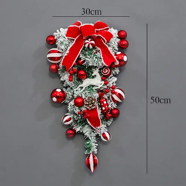 Christmas Ball Wreath with Lights Wall Decor 40cm - Image 22