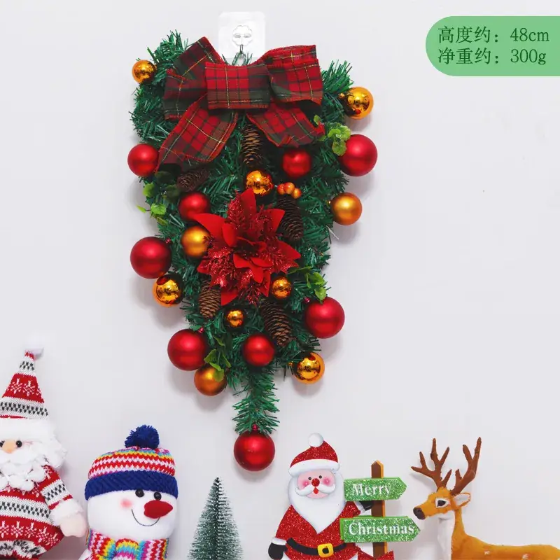 Christmas Ball Wreath with Lights Wall Decor 40cm - Image 23