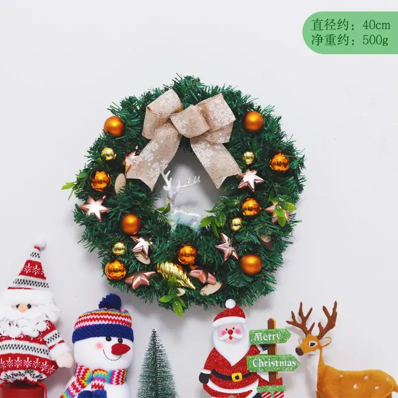 Christmas Ball Wreath with Lights Wall Decor 40cm - Image 29
