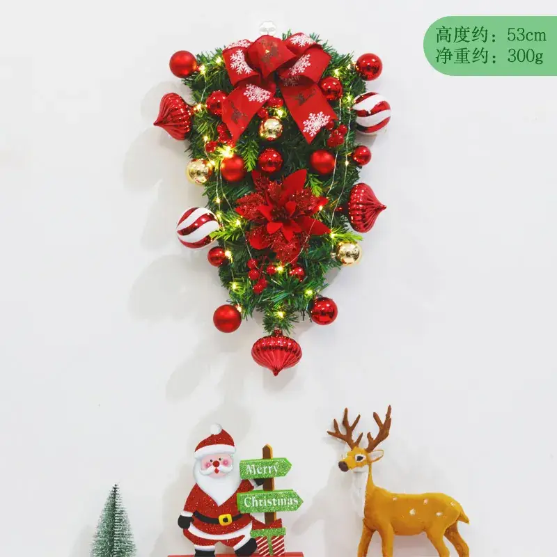 Christmas Ball Wreath with Lights Wall Decor 40cm - Image 32