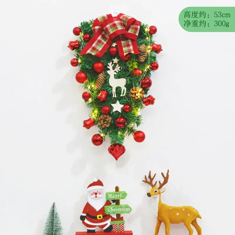 Christmas Ball Wreath with Lights Wall Decor 40cm - Image 34