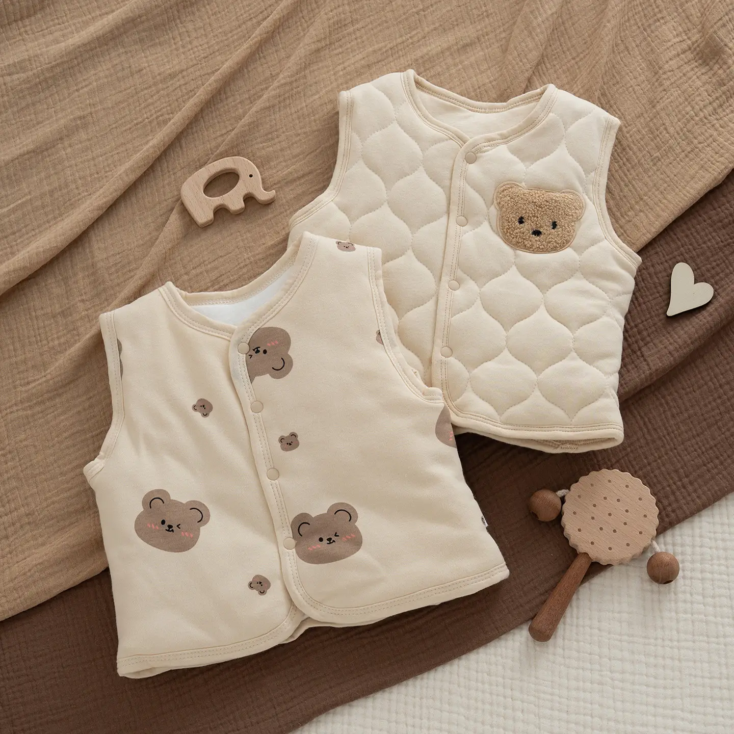 Korean Style Bear Vest Warm Pure Cotton Baby Jacket — feature 24