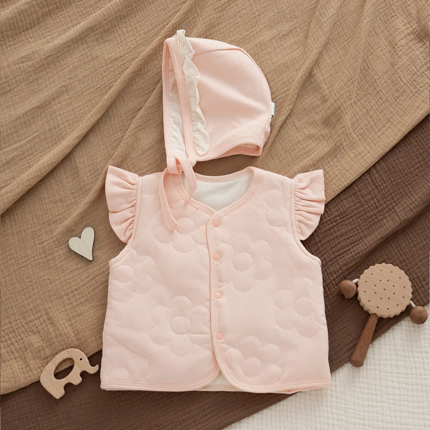Korean Style Bear Vest Warm Pure Cotton Baby Jacket - Image 10