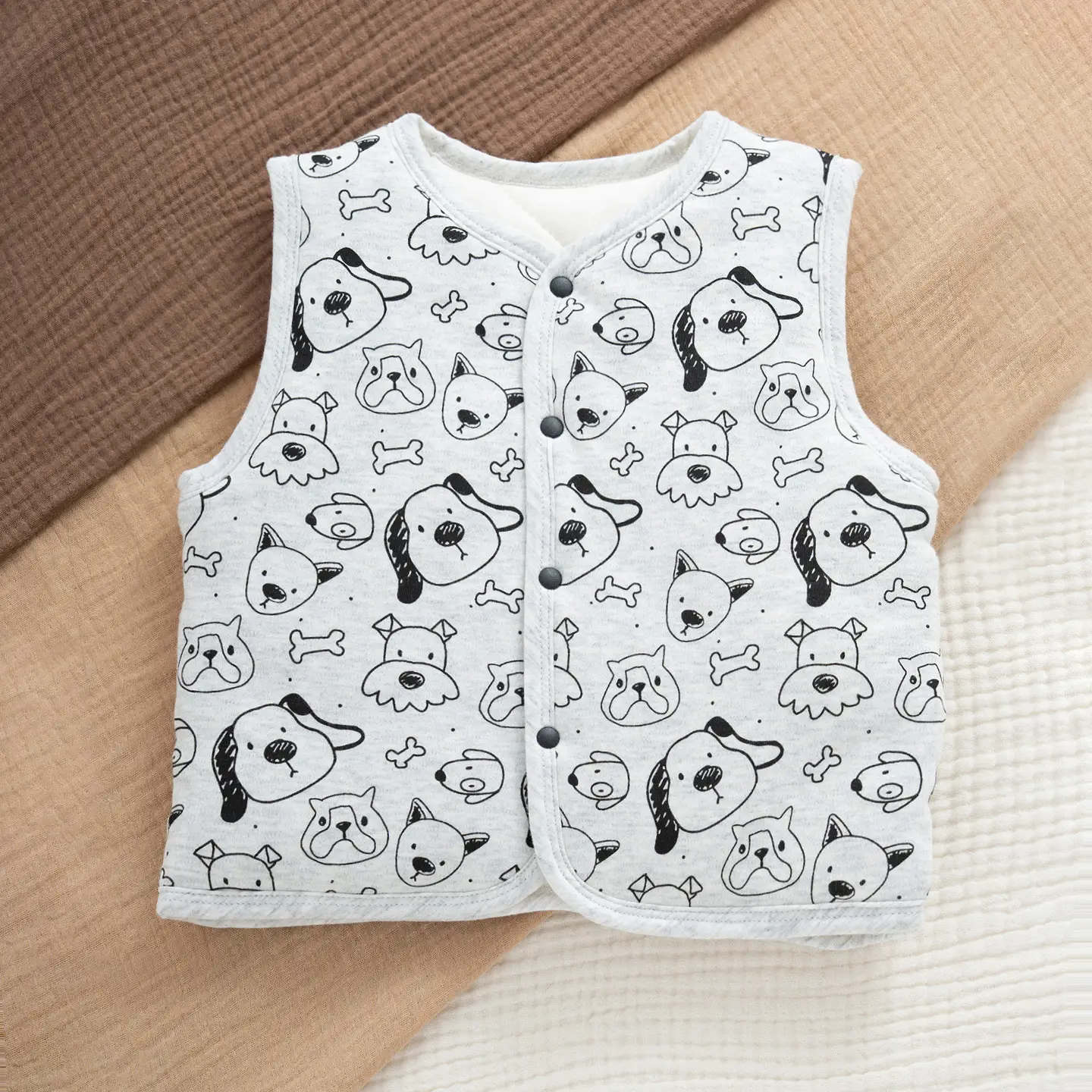 Korean Style Bear Vest Warm Pure Cotton Baby Jacket - Image 12