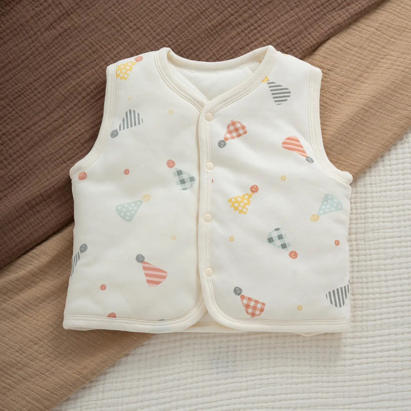 Korean Style Bear Vest Warm Pure Cotton Baby Jacket - Image 3