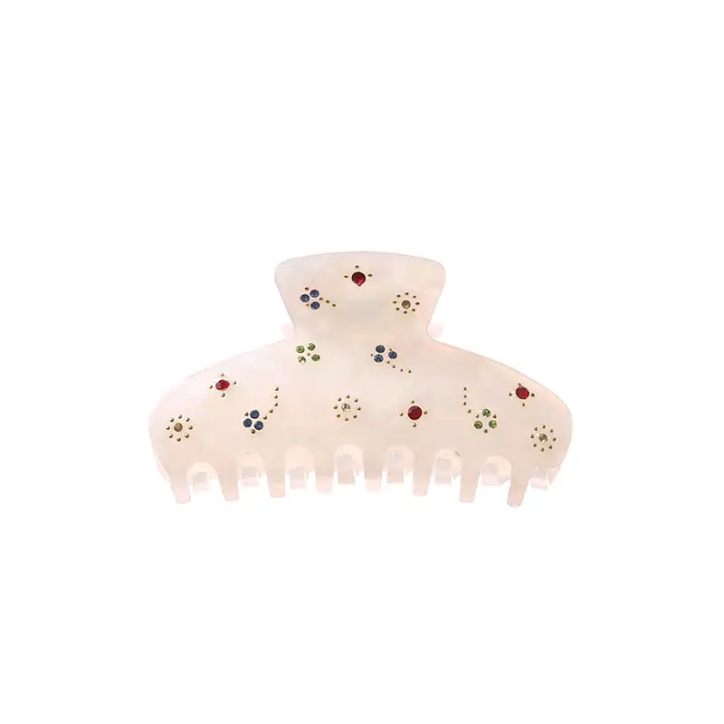 French Floral Hair Clip with Diamond Embroidery - Image 6