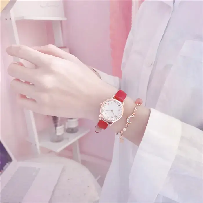 Cute Pink Heart Watch with Star Moon Bracelet Set - Image 19