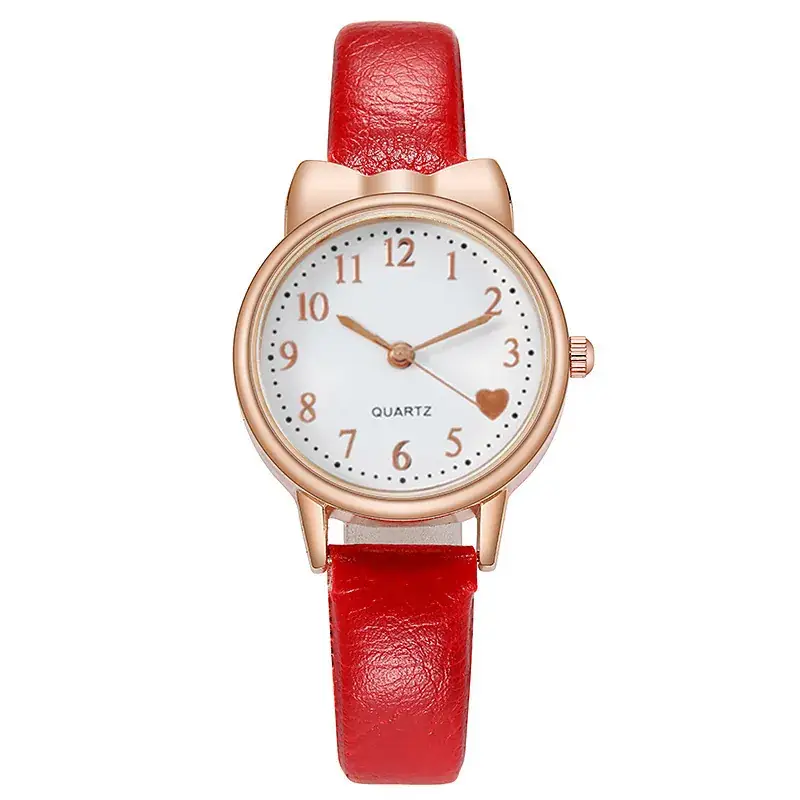Cute Pink Heart Watch with Star Moon Bracelet Set - Image 2
