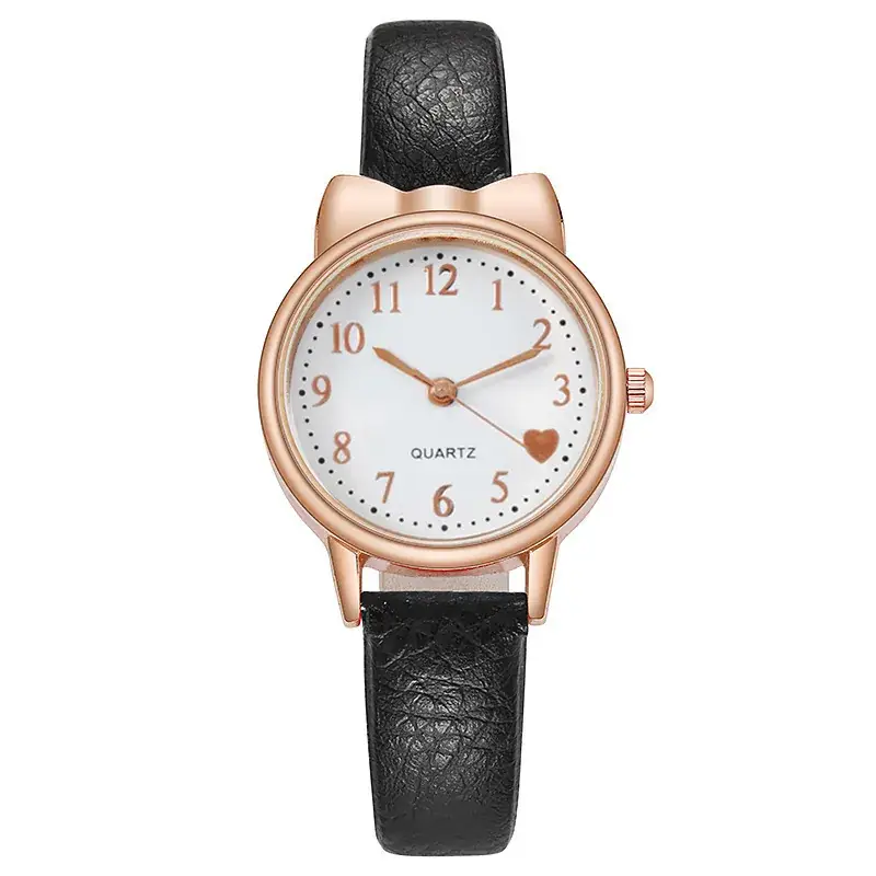Cute Pink Heart Watch with Star Moon Bracelet Set - Image 3