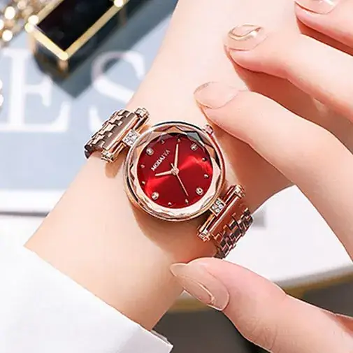 Women's Luxury Rhinestone Quartz Watch All Steel Band - Image 6