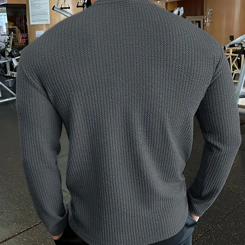 Men's Black Knitted Long Sleeve Sweater 2022 - Image 10